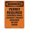 Signmission OSHA WARNING Sign, Permit Required Confined Space, 10in X 7in Rigid Plastic, OS-WS-P-710-V-13401 OS-WS-P-710-V-13401